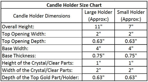 CHDLR_CAND_015_GDBLK - Size chart