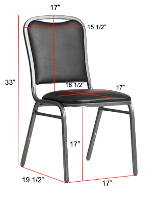 Square Top Banquet Chair Dimensions