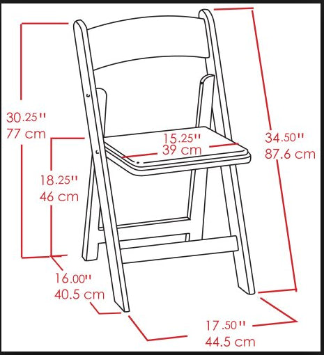 Resin Folding Chair Dimensions