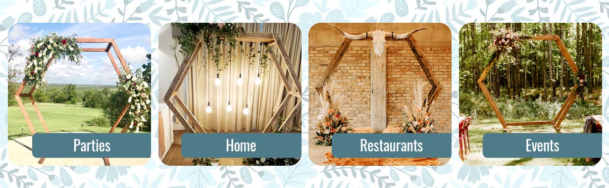 hexagon arch for wedding