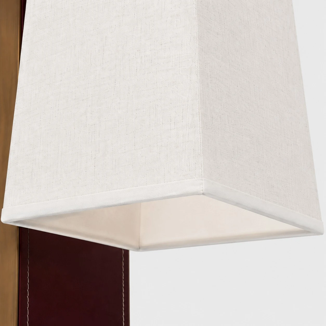 detail - lower fabric shade edge